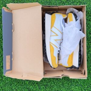 New Balance 327 MS327WR Primary Pack Yellow White Suede Men's Sneakers Size 9
